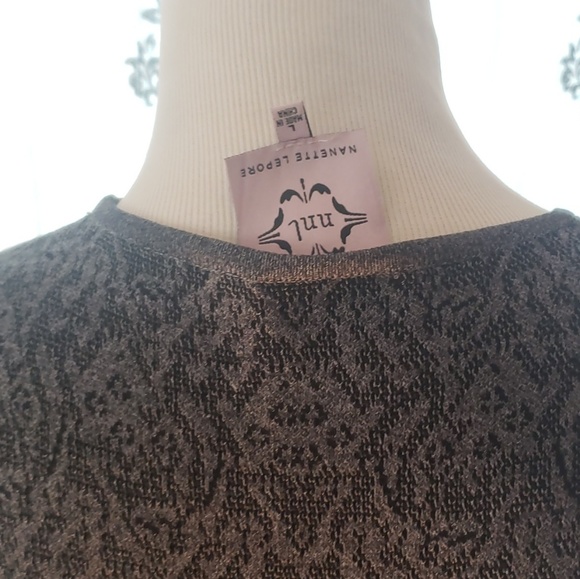 Nanette Lepore BNWT Charcoal Black Dress Large - Picture 7 of 7